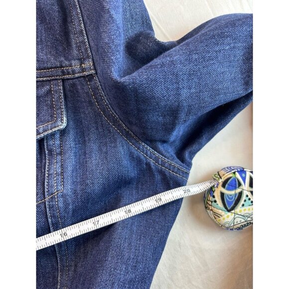 Vtg Jones New York Country Dark Wash Denim Dress 10928845, Size 6, Preppy Chic - Picture 4 of 5